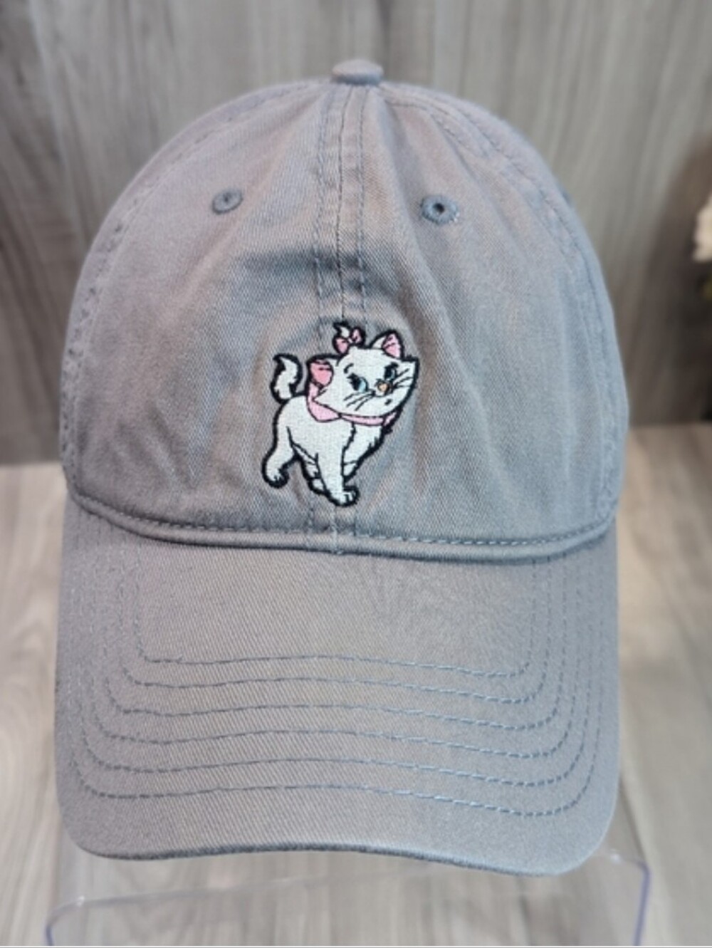 Y2K Disney Aristocats Marie Cat Baseball Hat Cap Adjustable Kitty Gray